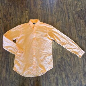 Polo by Ralph Lauren Orange Chambray Shirt Small S Classic Fit